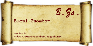 Bucsi Zsombor névjegykártya