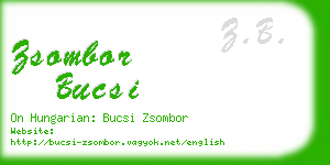 zsombor bucsi business card